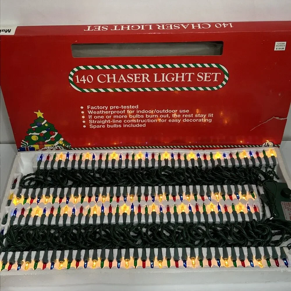 Holiday Traditions 140 Chaser Christmas Light Set Christmas Multicolor Flashing